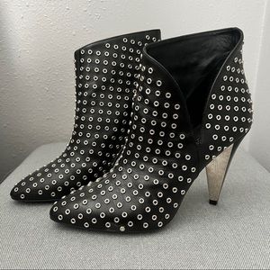 LIKE NEW Michael Kors Collection Angelina Black Grommet Stud Booties